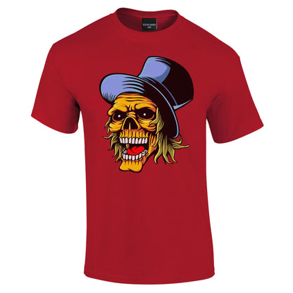 Top Hat Skull Design T-Shirt - Funky Aviation