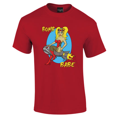 Bomb Babe Aircraft Nose Art T-Shirt - Funky Aviation
