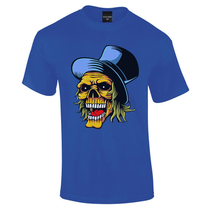Top Hat Skull Design T-Shirt - Funky Aviation