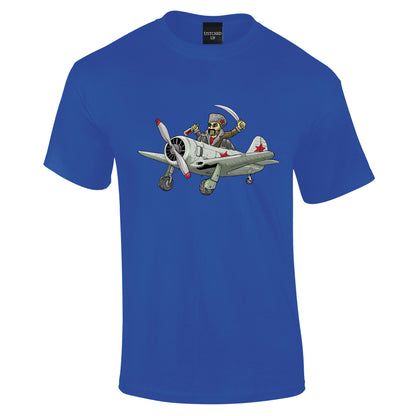 Yak Aircraft Cossack Cartoon T-Shirt - Funky Aviation