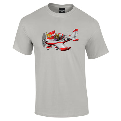 Eurostar EV97 Cat and Dog Cartoon T-Shirt - Funky Aviation