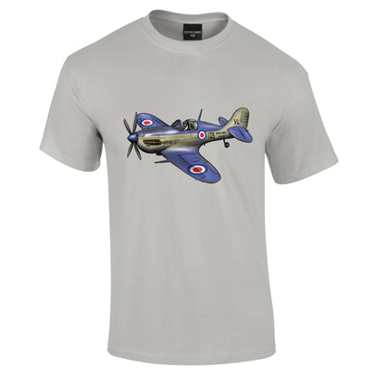 Navy Seafire Spitfire Pilot T-Shirt - Funky Aviation