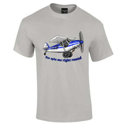 You Spin Me Round Super Cub T-Shirt - Funky Aviation