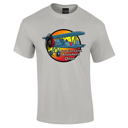 Land Anywhere Once T Shirt - Funky Aviation
