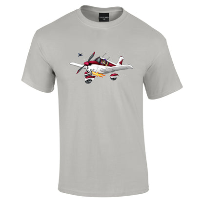 Piper PA28 Cartoon T-Shirt - Funky Aviation
