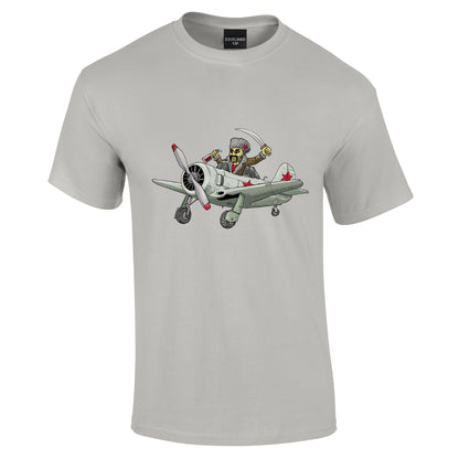 Yak Aircraft Cossack Cartoon T-Shirt - Funky Aviation