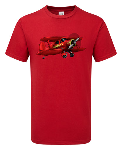 Staggerwing Cartoon T-Shirt - Funky Aviation