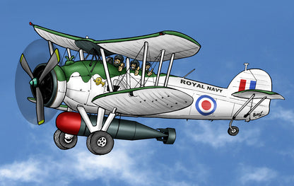 Vintage Swordfish Cartoon T-Shirt - Funky Aviation
