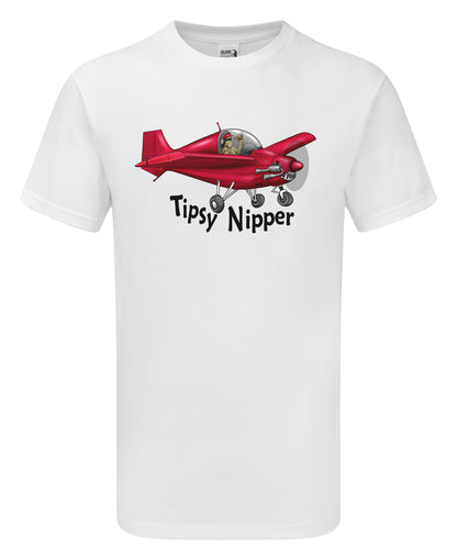 Tipsy Nipper Cartoon T-Shirt - Funky Aviation