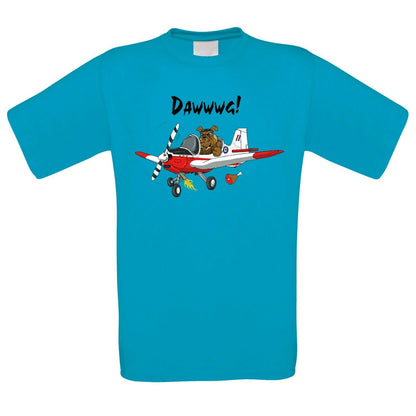 Dawwwg Bulldog Cartoon Aircraft T-Shirt - Funky Aviation