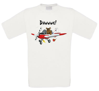 Dawwwg Bulldog Cartoon Aircraft T-Shirt - Funky Aviation