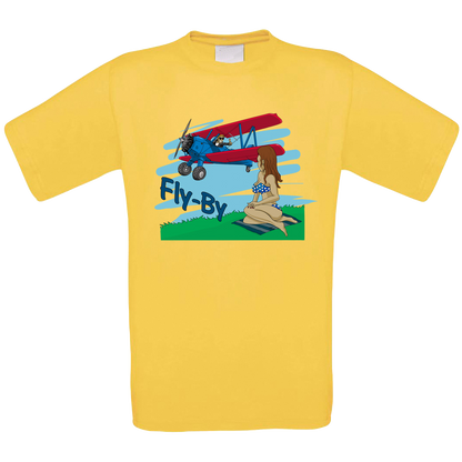 Fly By Crew Neck T-Shirt - Funky Aviation