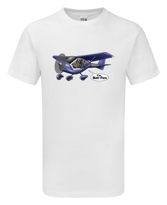 FoxBat Microlight Aeroplane Cartoon T-Shirt