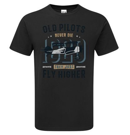 Old Pilot's Fly Higher T-Shirt - Funky Aviation