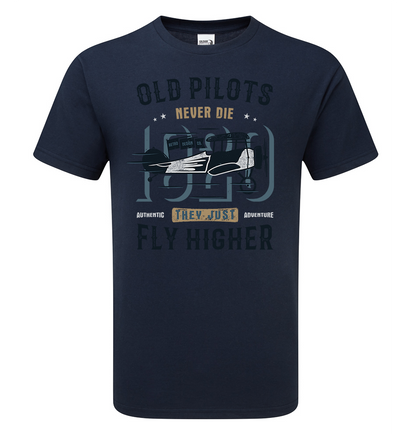 Old Pilot's Fly Higher T-Shirt - Funky Aviation