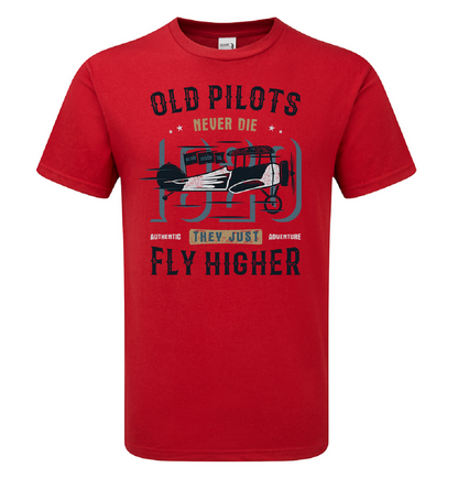 Old Pilot's Fly Higher T-Shirt - Funky Aviation
