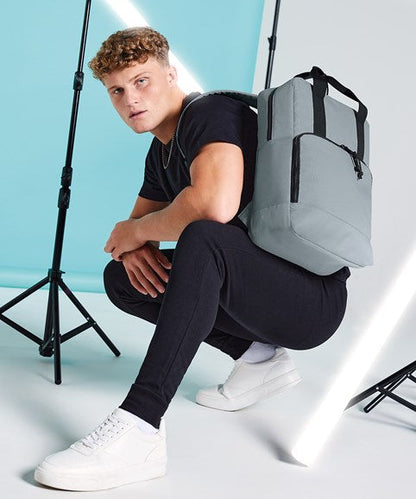 Recycled twin handle cooler backpack, Pure Grey - Funky Aviation