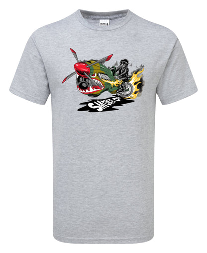 Smoke On Biker Aircraft T-Shirt - Funky Aviation